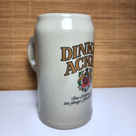 German Beer Stein 200 Anniversary Vintage Dinkel Acker 1 Litre Stoneware Ceramic - Picture 2 of 10
